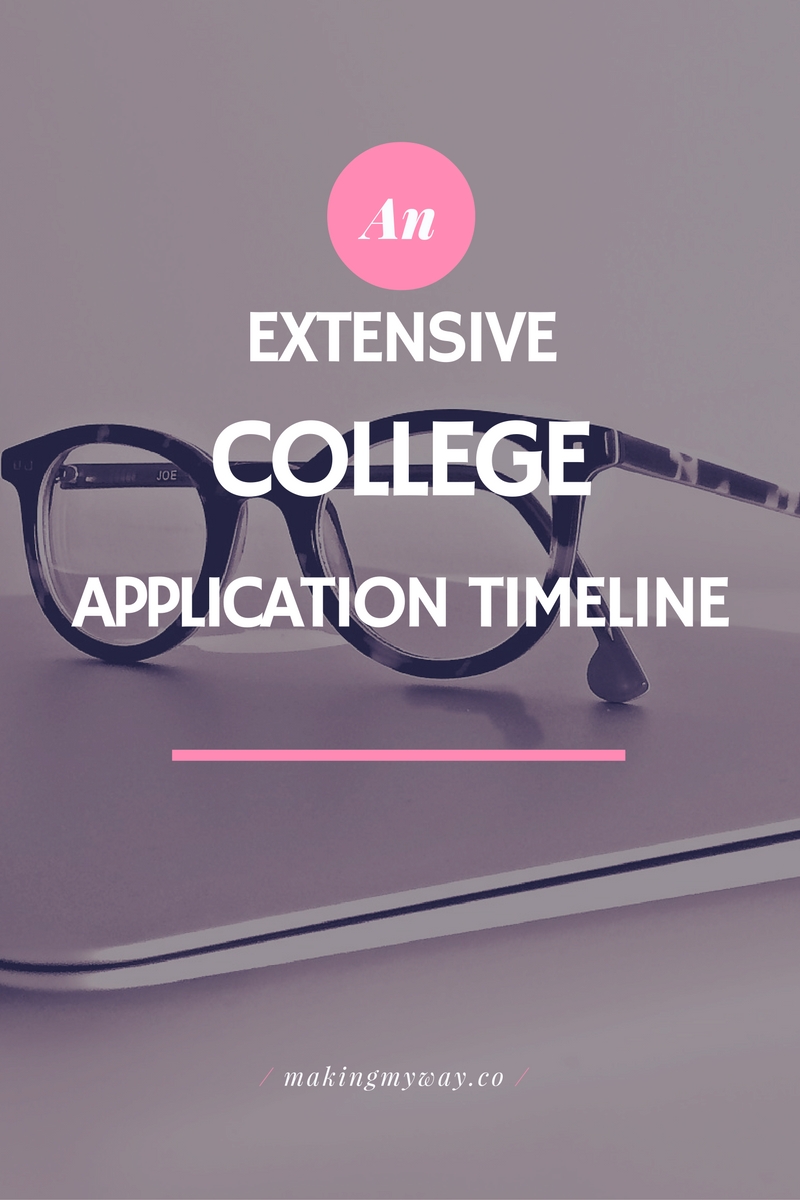 College Application Timeline - Making My Way